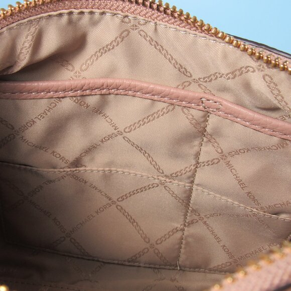 Michael Kors Lorimer Medium Pebbled Leather Satchel / Shoulder Bag, Fawn, EUC - Picture 11 of 16